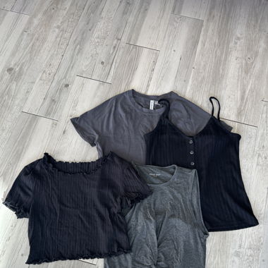 Shirt-Set schwarz