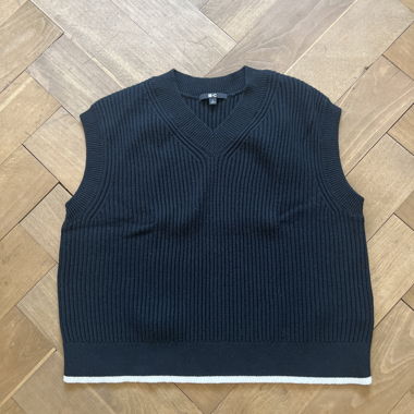 Uniqlo Strick-Cardigan Weste schwarz