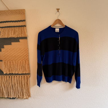 Gestreifter Merino-Wollpullover Collectif