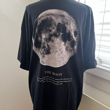 T-shirt Moon noir
