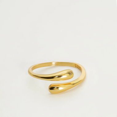 925 Sterling Silver, 18K Gold Plated Ring
