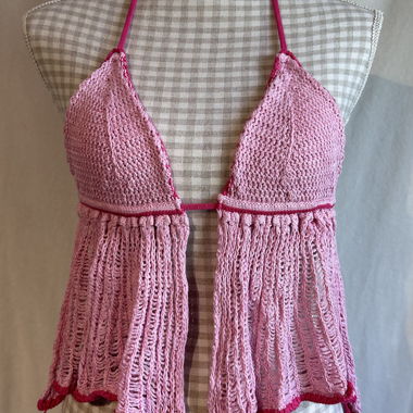Top halter in maglia