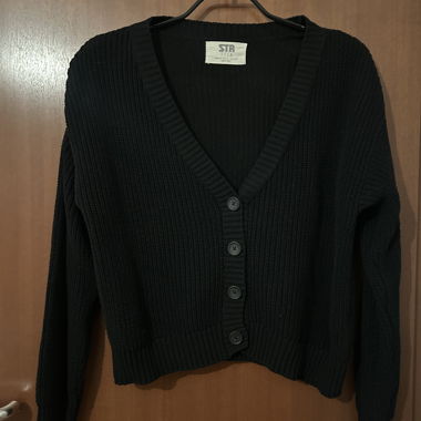 Schwarzer Cardigan STR Teen, Grösse M