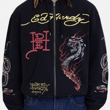 Felpa con zip Ed Hardy
