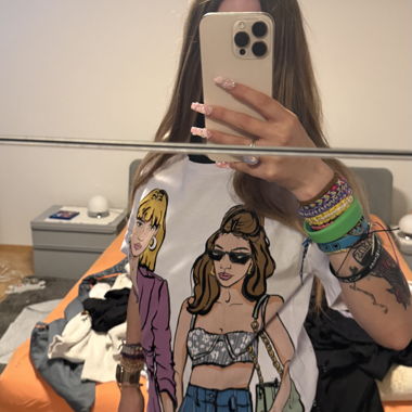 T-shirt à imprimé fashion