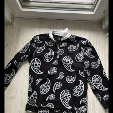 OBEY Black&Grey Paisley Polo Shirt great condition
