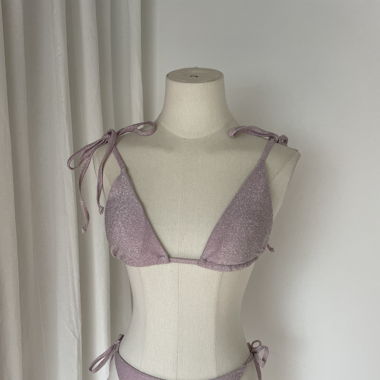 Pink soft glitter bikini