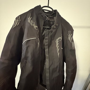 Veste de moto noire pour femme