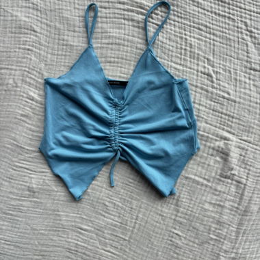blue crop top