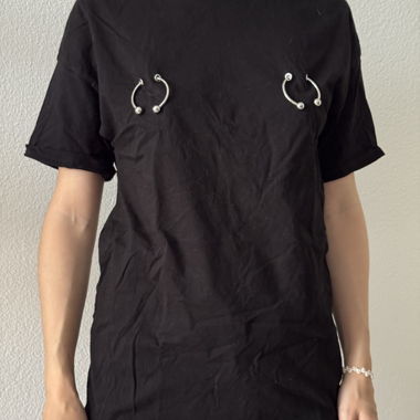 Schwarzes Bershka T-Shirt