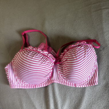 Reggiseno a righe rosa Bixtra 40B