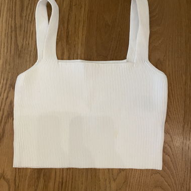 Weisses Ribbed Crop Top