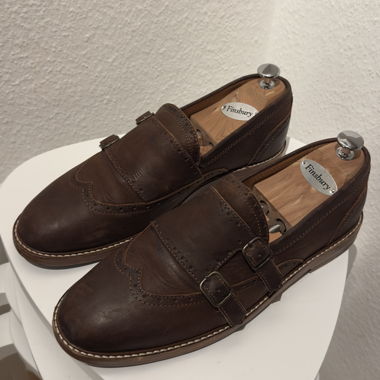Mocassin bobbies double boucle marron