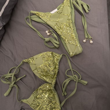 Sparkly Green Bikini