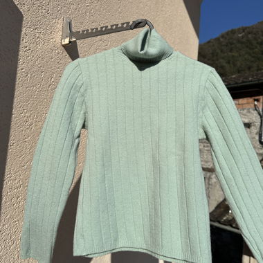 wool mint green turtleneck 
