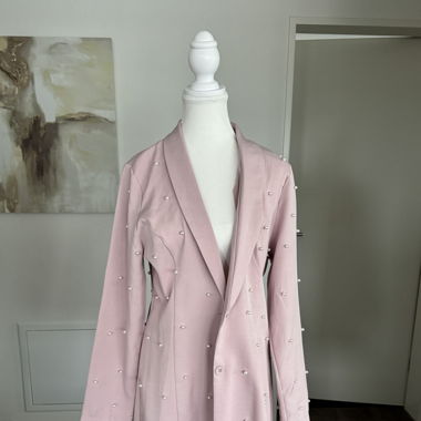 Blazer mit Perlen Rosa