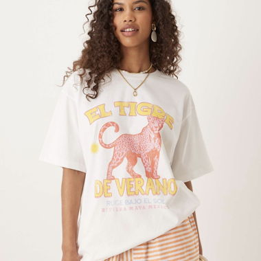 White Graphic T-Shirt ASOS Design