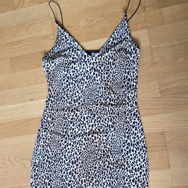 Leopard mini dress with straps