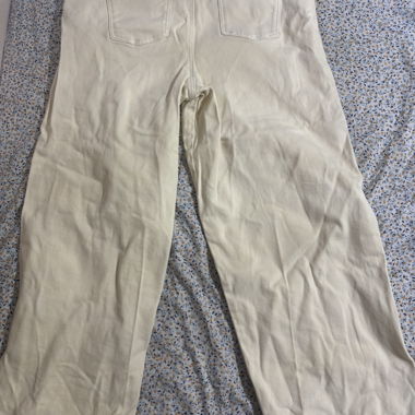 Ecru Denim Dungarees