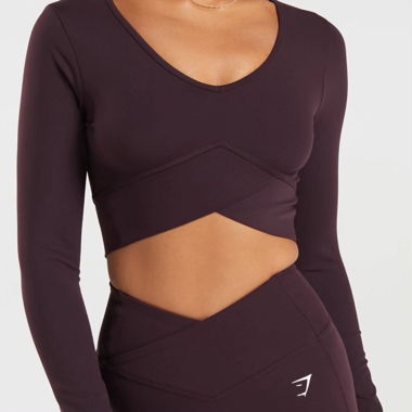 Burgundy gymshark top
