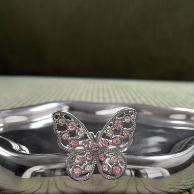 Silberner Ring mit grossem Schmetterling