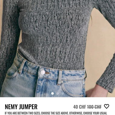 NEMY Silver-Colored Turtleneck Sweater L (more like M)