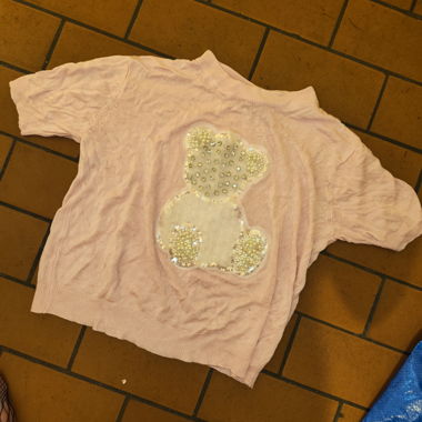 Baby-Pink Teddy Sweatshirt