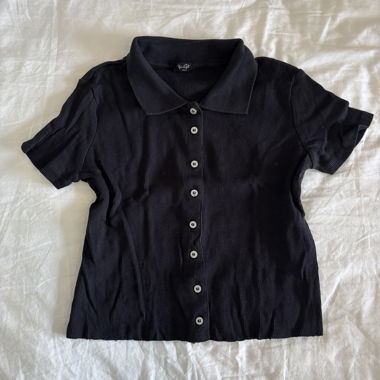 Polo nero di J.Galt (Brandy Melville)