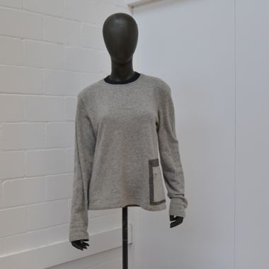 D&G Grauer Strickpullover