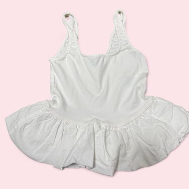 Top babydoll bianco, taglia XS