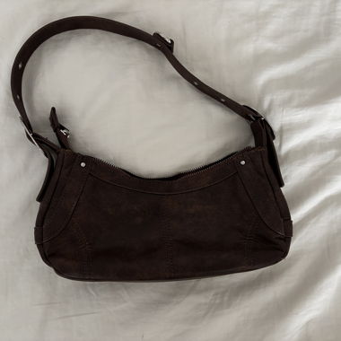 Sac bandoulière en cuir marron