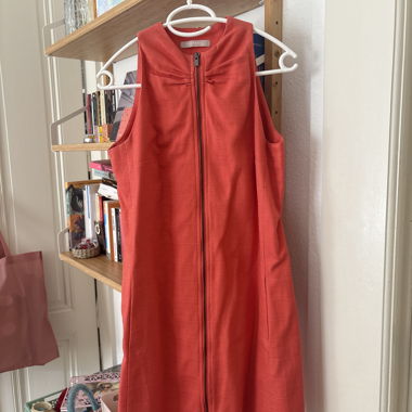 Stefanel zip dress coral