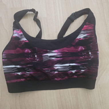 Reggiseno sportivo Crivit nero e bordeaux