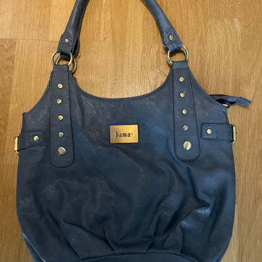 Blue leather bag