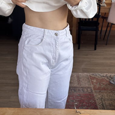 ZARA weisse Highwaist-Jeans