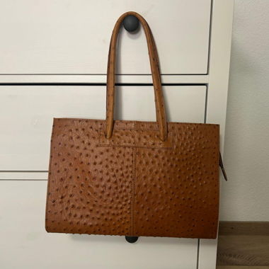 Borsa in pelle marrone stile tote
