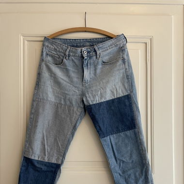 stylische patchwork jeans