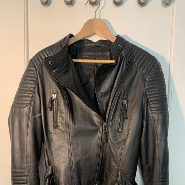 Vintage Lederjacke schwarz 