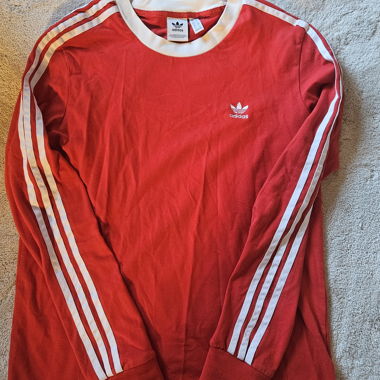 Red Adidas Long-Sleeve T-Shirt