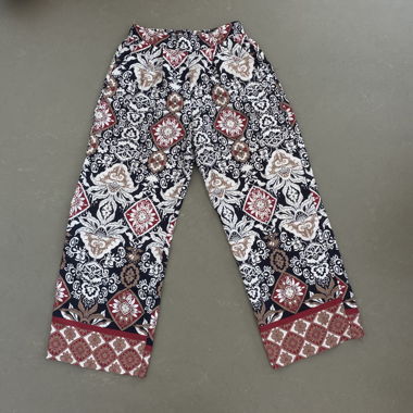 silky patterened pants