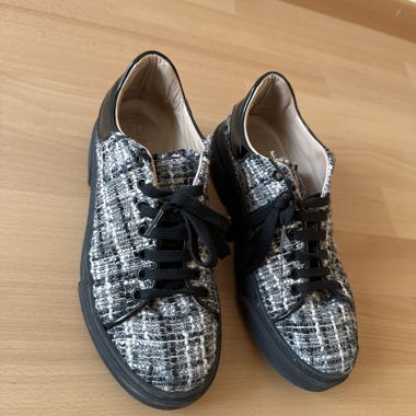 Sneakers Intrend nere tessuto tweed