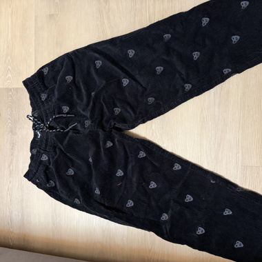 Pantaloni in velluto a coste neri Desigual