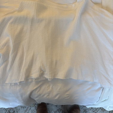 Maglione bianco in maglia testurizzata
