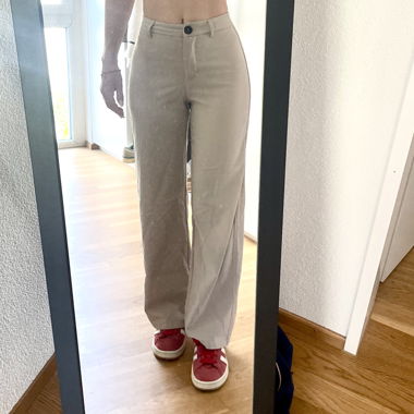 Pantalon en tissu beige