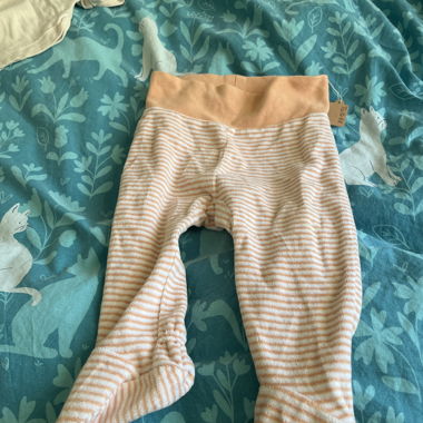 Orange Striped Baby Pants