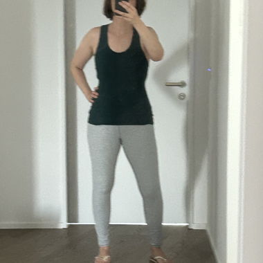 Alo Yoga Alosoft graue Leggings