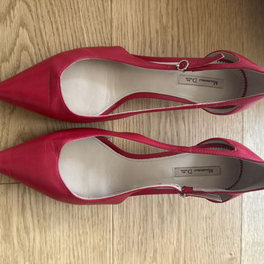 Escarpins slingback rouge clair