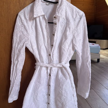 White Zara Shirt Dress