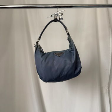 Blue Prada Shoulder Bag
