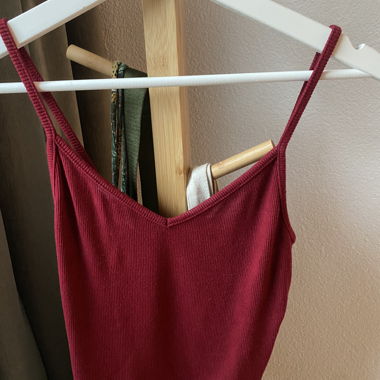 Kurzes Top Bordeauxrot